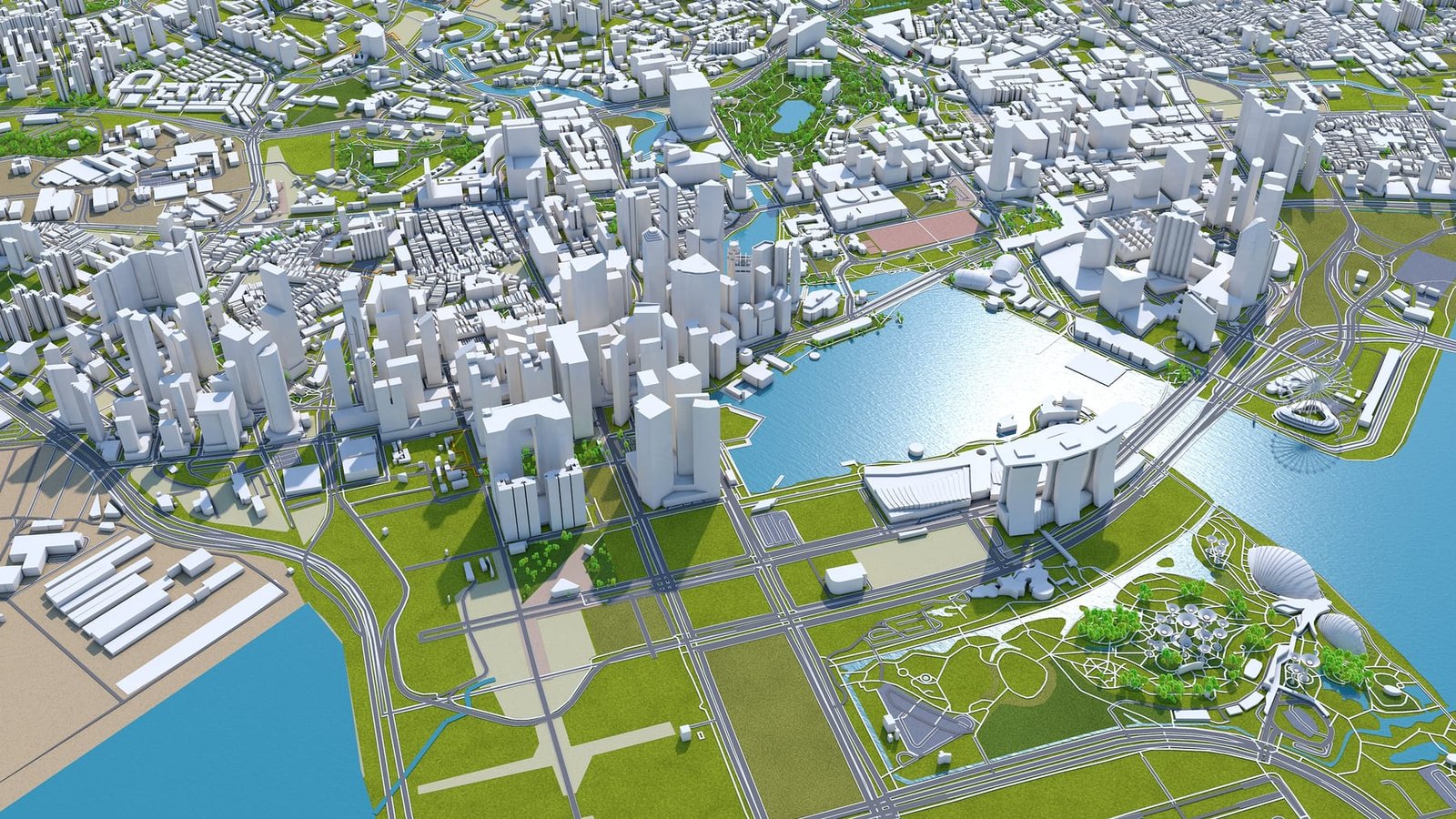 Mapa 3D de la ciudad que muestra los entornos para los que están diseñados los equipos RAFCO