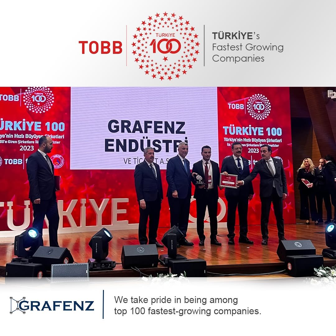 GRAFENZ / RAFCO nombrada en el TOBB Türkiye 100 de empresas de más rápido crecimiento