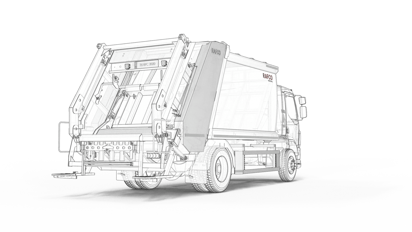 Compactador de basura de carga trasera RAFCO LPress