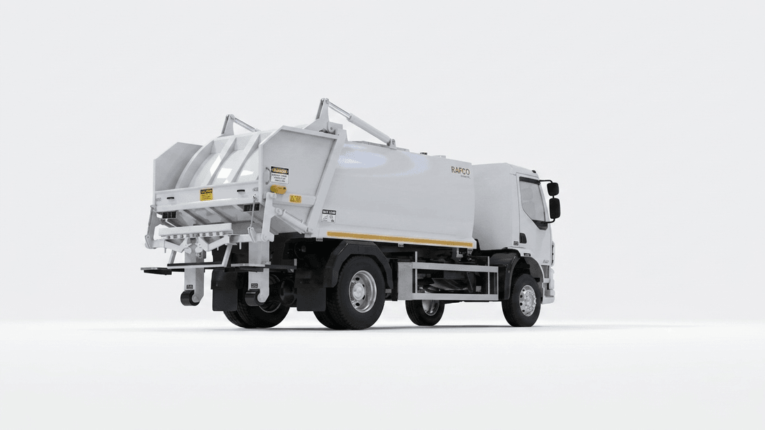 RAFCO Monoblock compactador de carga trasera de cuerpo integrado 8 m³