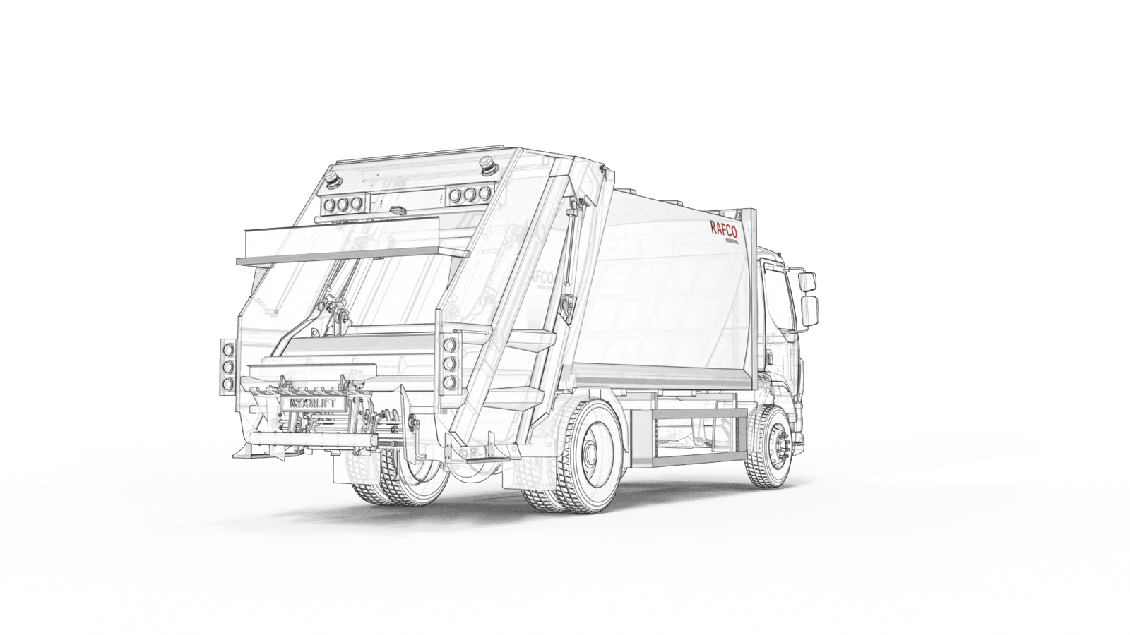 Compactador de basura de carga trasera RAFCO MPress