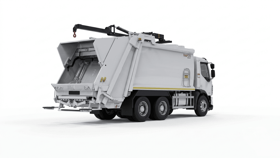 RAFCO NPress compactador de configuración especial con grúa 20 m³