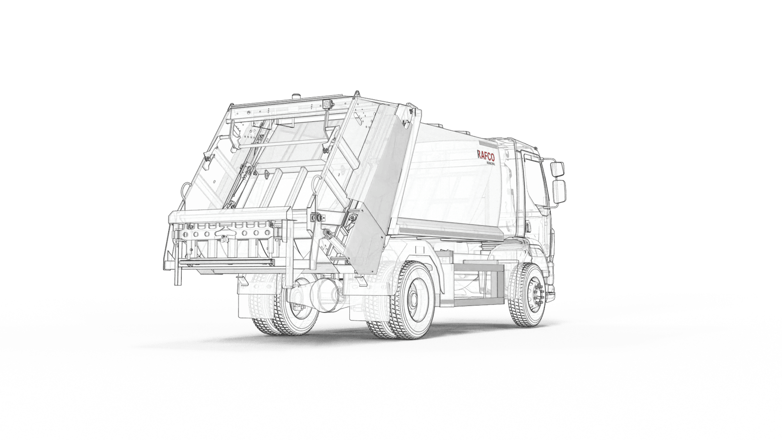 Compactador de basura de carga trasera RAFCO SPress