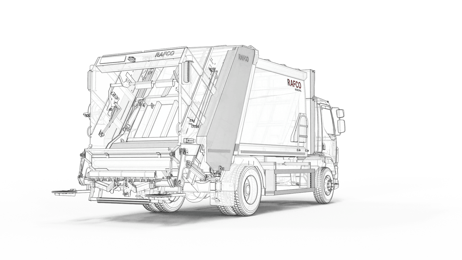 Compactador de basura de carga trasera RAFCO WPress